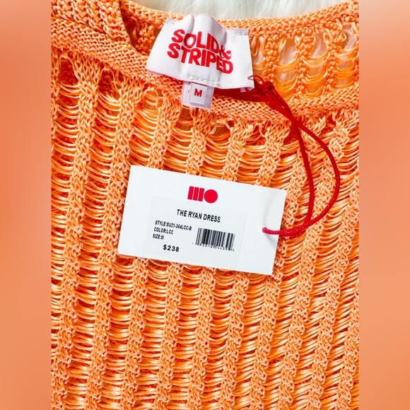 SOLID & STRIPED The Ryan Crochet Dress swim COVERUP MEDIUM - Picture 4 of 4